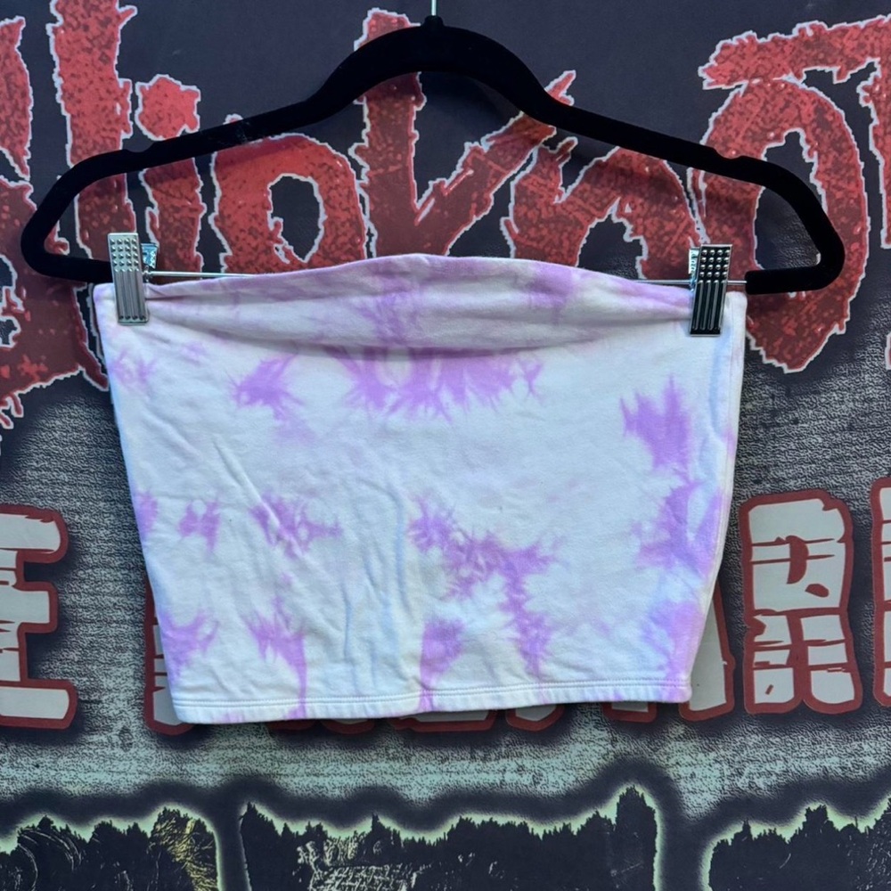 Garage Clothing Purple Tie-Dye Tube Top